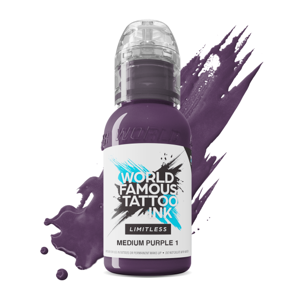 World Famous Limitless Tattoofarbe - Medium Purple 1 - 30ml.